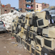 Obsolete computer electronics equipment lie stacked along the roads in Seelampur.